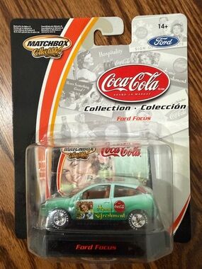 Coca-Cola Mint Green Ford Focus Matchbox Collectible